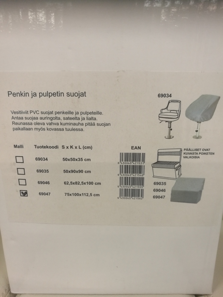 TUOLIN / PULPETIN SUOJA   112,5x100x75cm. VALKOINEN