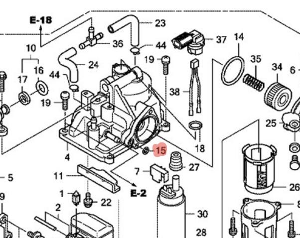 HONDA INSULATOR O-RENGAS BF40-50-60EFI