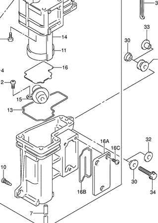 SUZUKI COVER,VAPOR SEPARATOR DF40/50