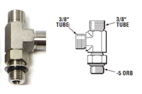 T-LIITIN SEASTAR / BAYSTAR 2X3/8" TUBE-5 ORB