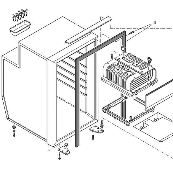 ASENNUSKEHYS MUSTA ISOTHERM CR42 / CR49 