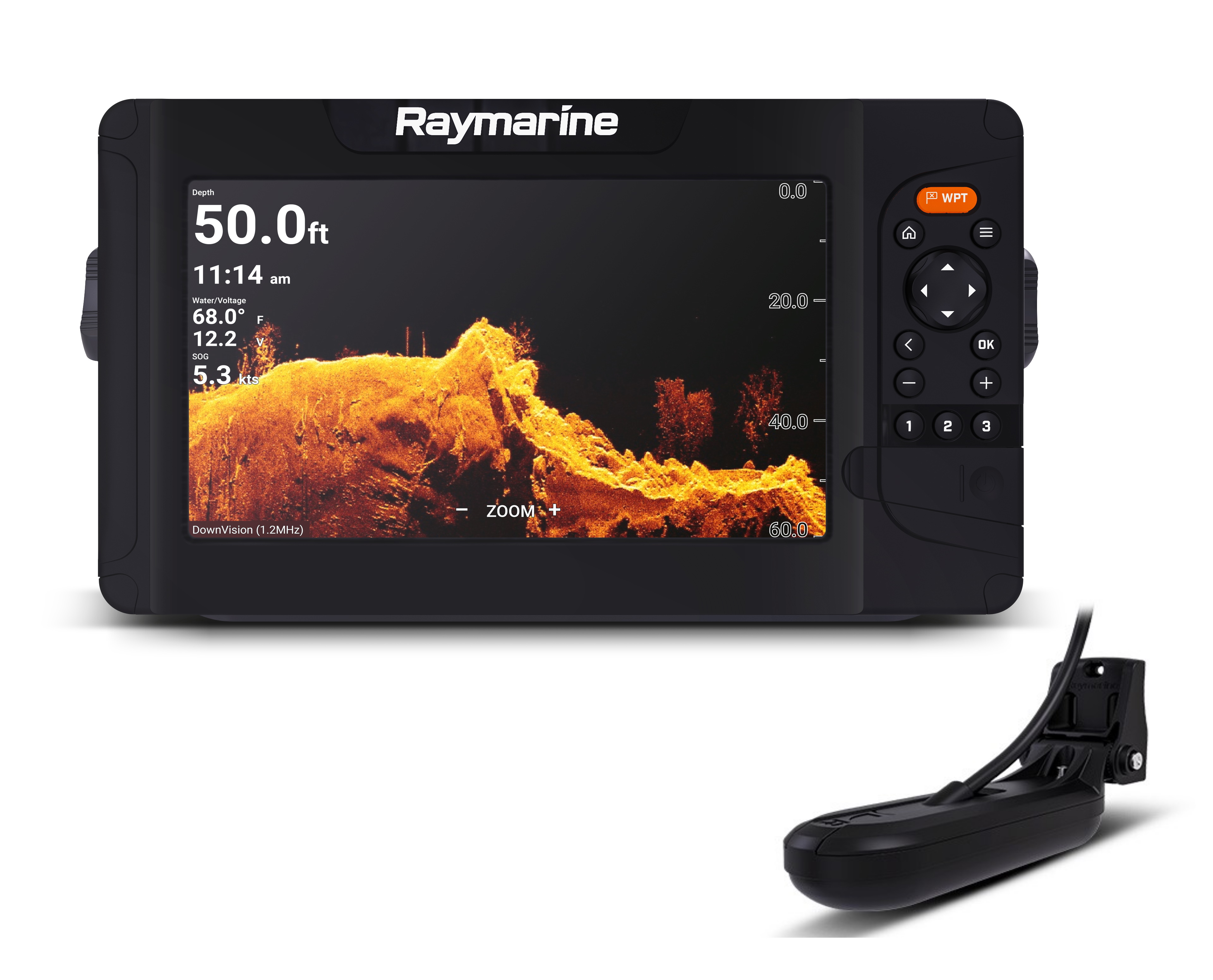 RAYMARINE ELEMENT 9 HV + UUDEMPI HV-100.02 pp.anturi