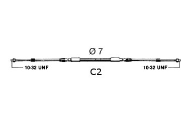 Hallintakaapeli C-2 (UNIVERSAL)  5'" 1.50 m  ( PARI )        