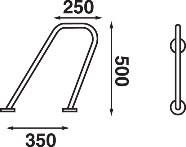 HAINEVÄ PP350-1 KEULAKAIDE- AISI316            