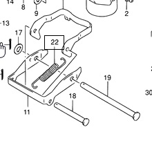 SUZUKI SPRING,REVERSE LOCK ARM                      