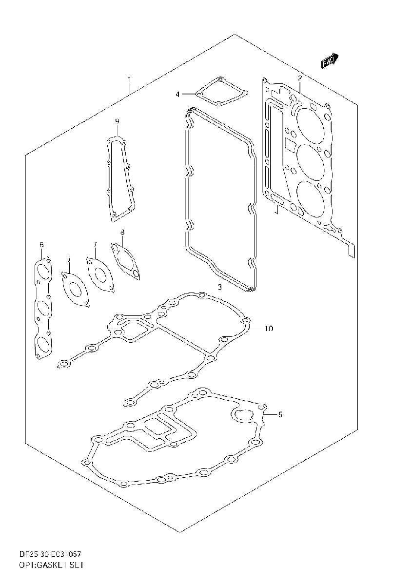 SUZUKI VENTTIILIKANNEN TIIVISTE DF25/30                   