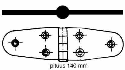 KESKITAPPISARANA, KIILL. AISI 316, P140 L40 AV2mm   