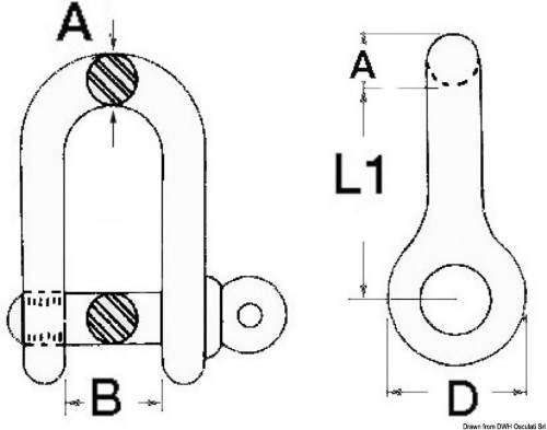 RUOSTUMATON  D-MALLI SAKKELI  8mm  - AISI316