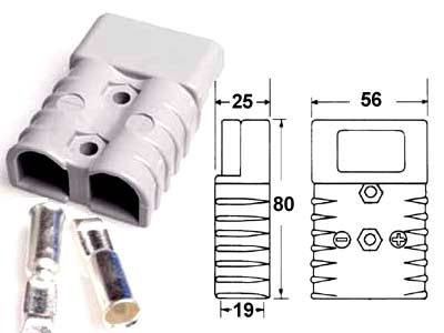 UMA S175 Latausliitin 175A 36V 35 mm2 harmaa        