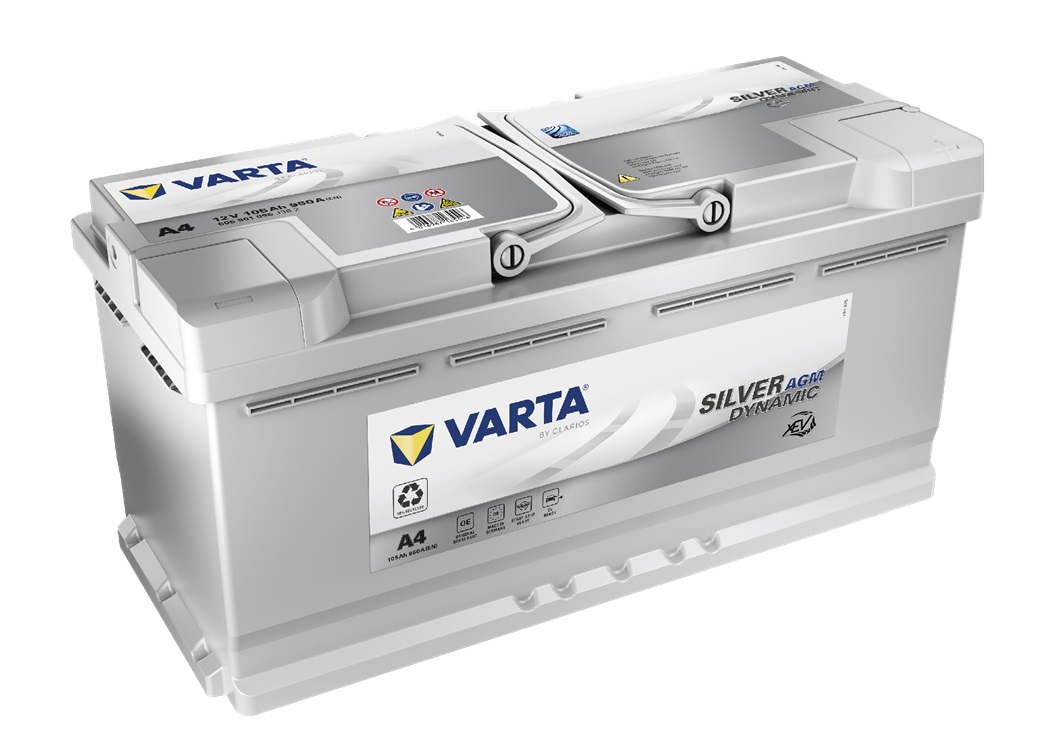 VARTA  A4  AGM SILVER DYNAMIC xEV 105Ah / 950A  