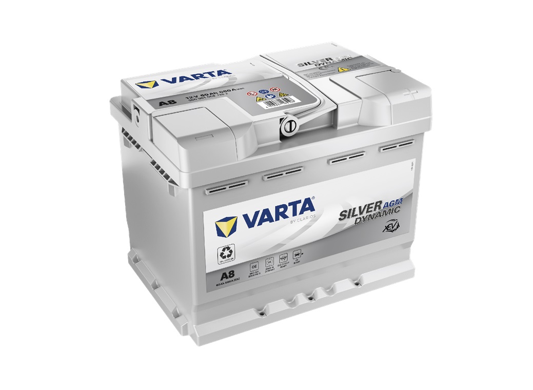 VARTA  A8  AGM SILVER DYNAMIC xEV  60Ah / 680A            